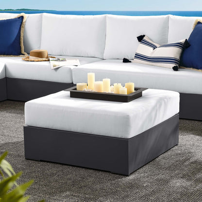 Tahoe Outdoor Patio Powder-Coated Aluminum Ottoman by Modway