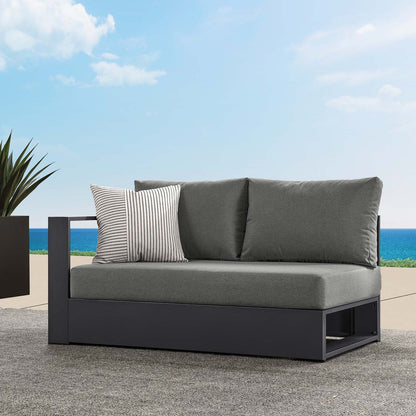 Tahoe Outdoor Patio Powder-Coated Aluminum Modular Left-Facing Loveseat By HouseBean