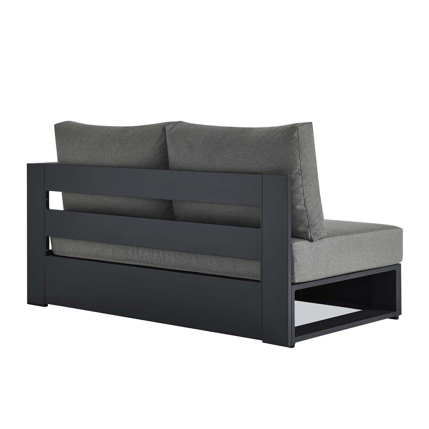 Tahoe Outdoor Patio Powder-Coated Aluminum Modular Right-Facing Loveseat By HouseBean