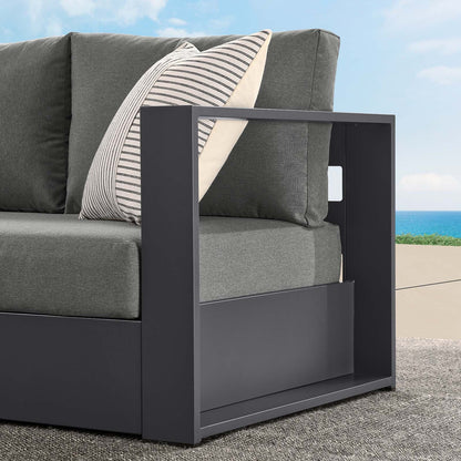 Tahoe Outdoor Patio Powder-Coated Aluminum Modular Right-Facing Loveseat By HouseBean