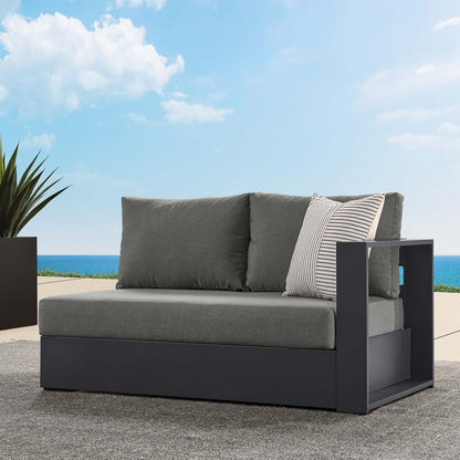 Tahoe Outdoor Patio Powder-Coated Aluminum Modular Right-Facing Loveseat By HouseBean