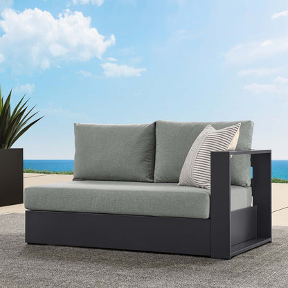 Tahoe Outdoor Patio Powder-Coated Aluminum Modular Right-Facing Loveseat By HouseBean