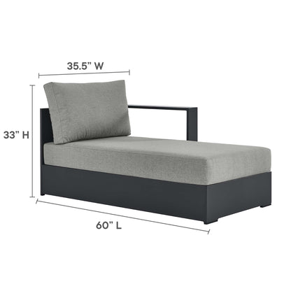 Tahoe Outdoor Patio Powder-Coated Aluminum Modular Right-Facing Chaise Lounge by Modway