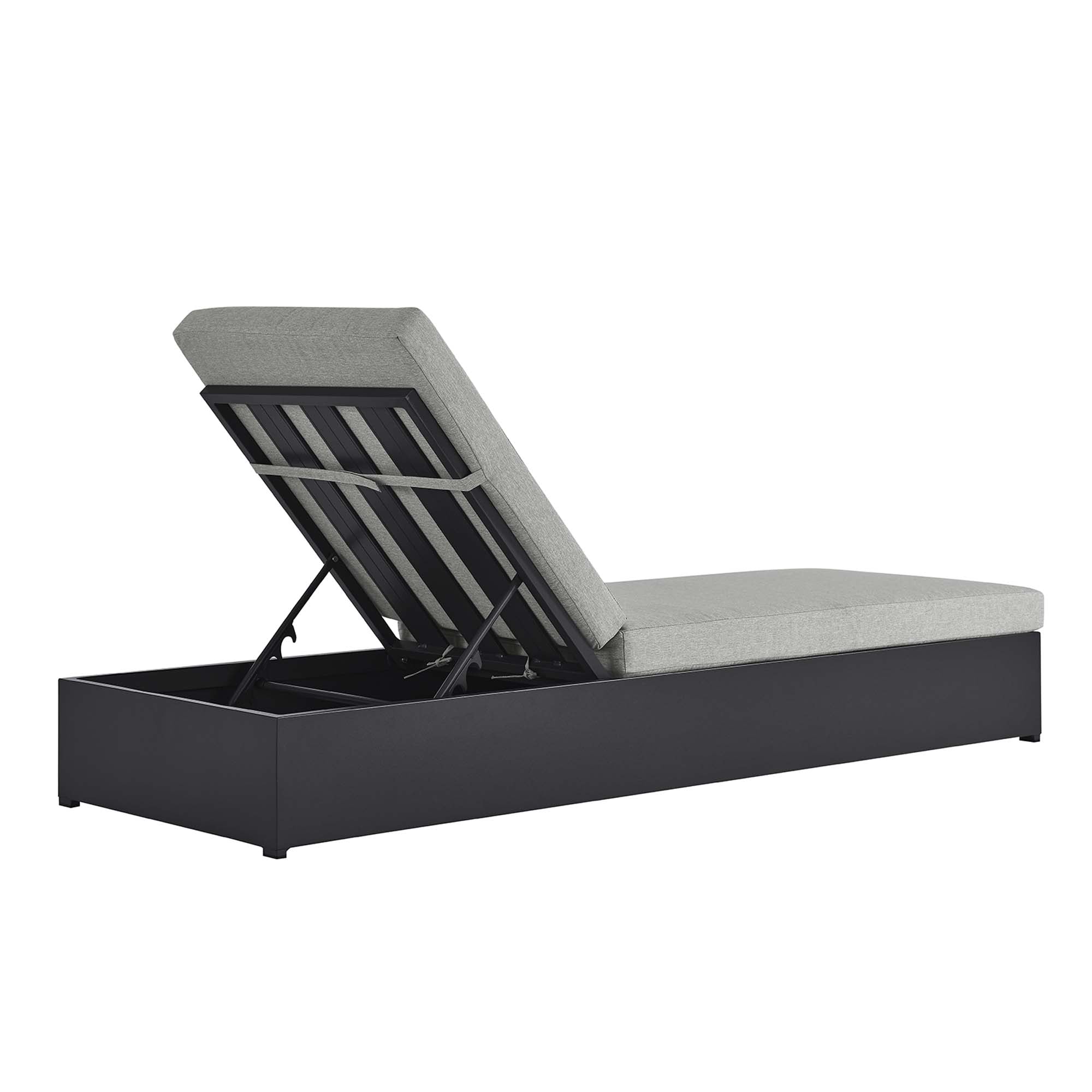 Tahoe Outdoor Patio Powder-Coated Aluminum Chaise Lounge Chair by Modway