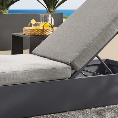 Tahoe Outdoor Patio Powder-Coated Aluminum Chaise Lounge Chair By HouseBean