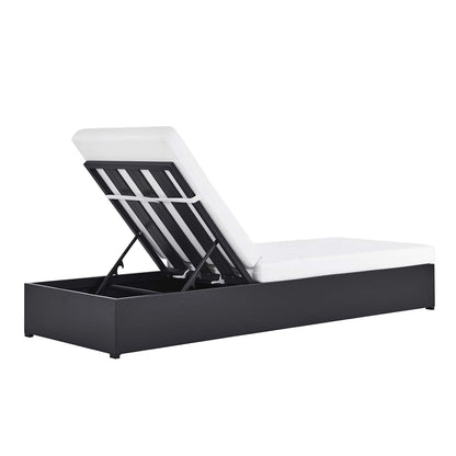 Tahoe Outdoor Patio Powder-Coated Aluminum Chaise Lounge Chair By HouseBean