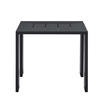 Tahoe Outdoor Patio Powder-Coated Aluminum End Table By HouseBean