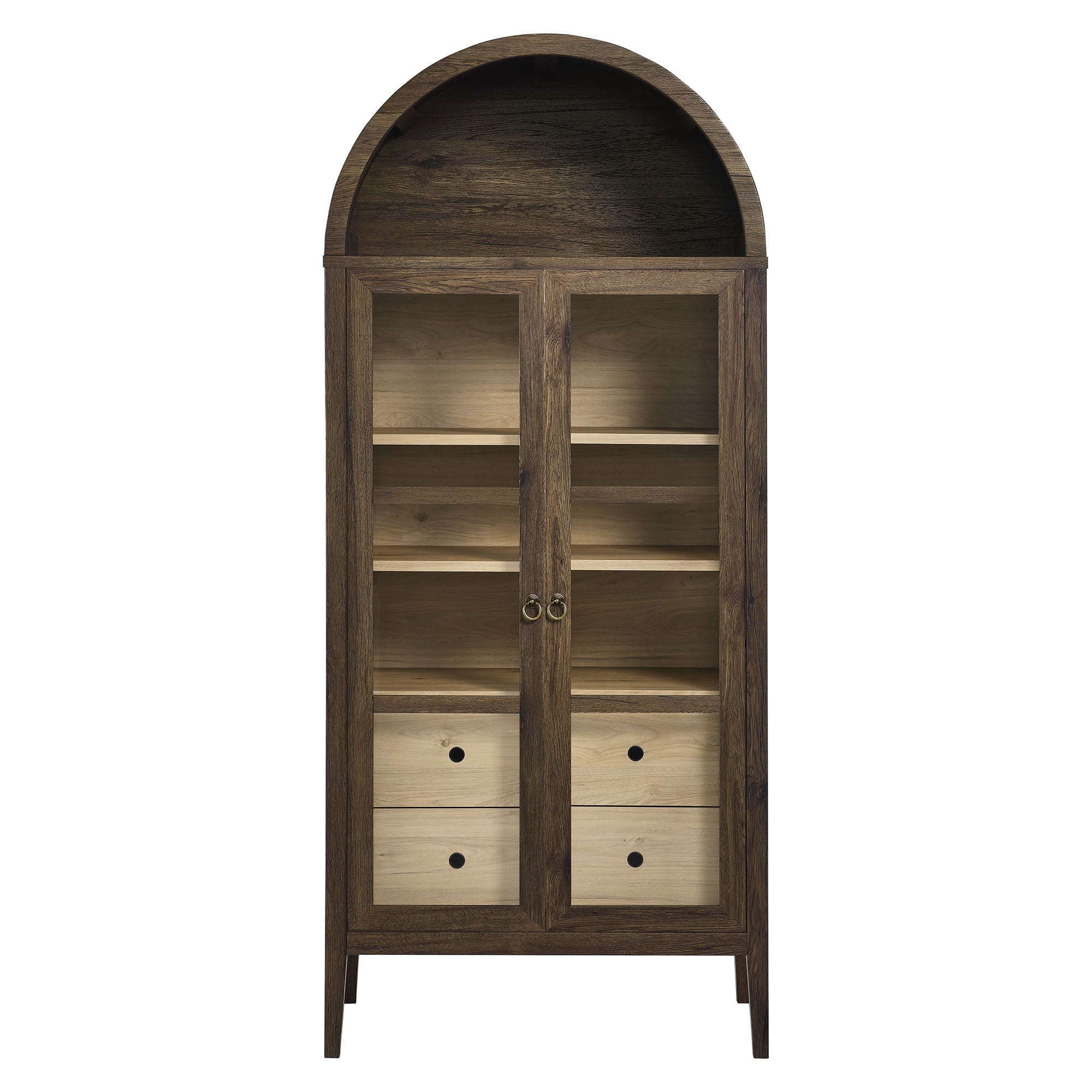 Nolan Tall Arched Storage Display Cabinet By HouseBean