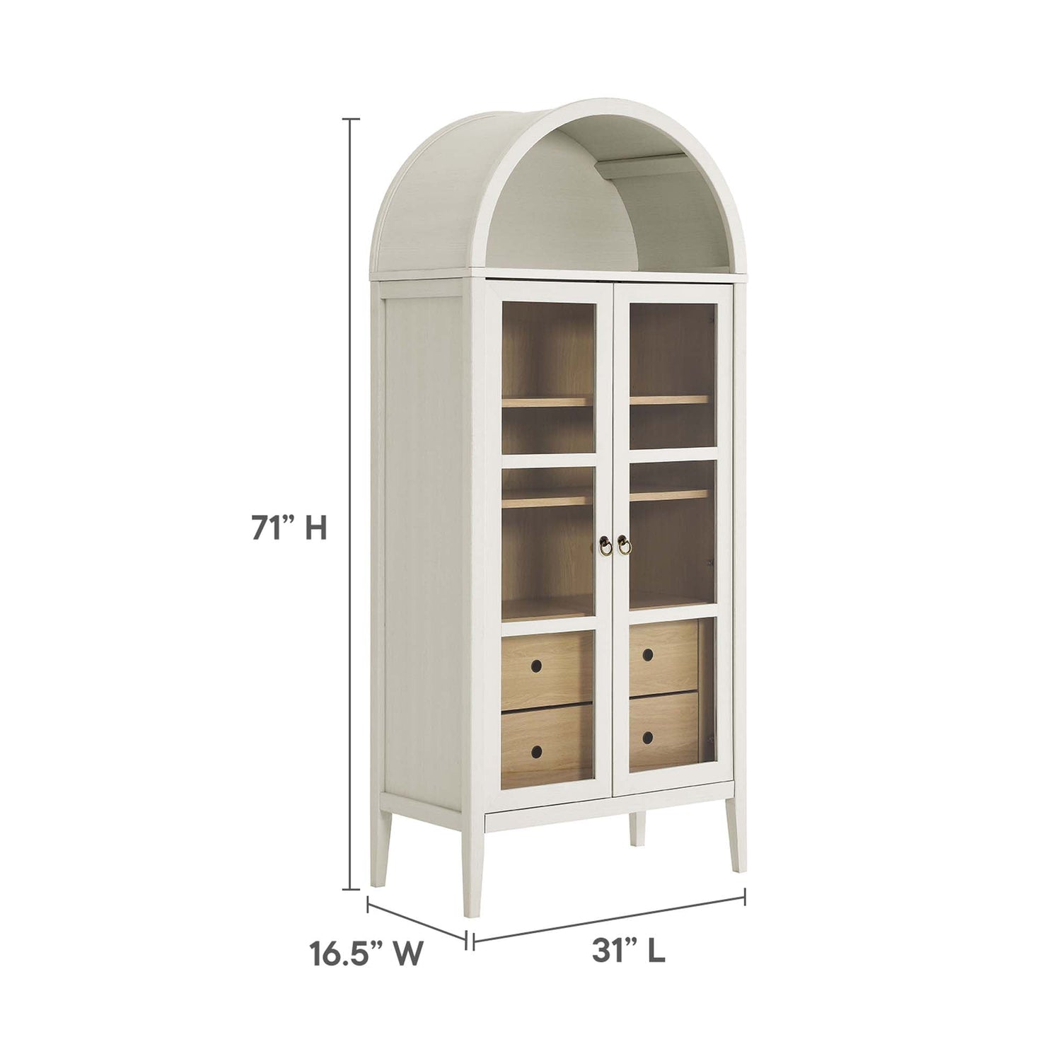 Nolan Tall Arched Storage Display Cabinet by Modway