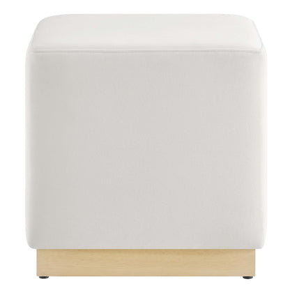 Tilden 17&quot; Square Performance Velvet Upholstered Ottoman by Modway