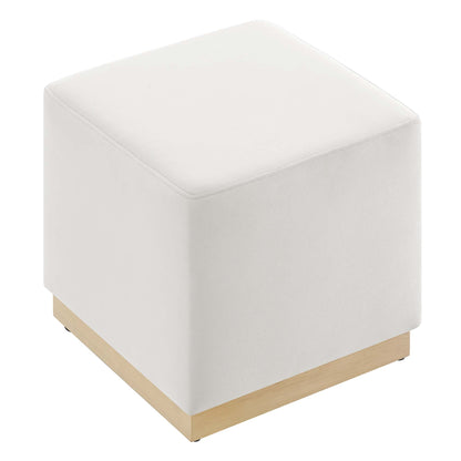 Tilden 17&quot; Square Performance Velvet Upholstered Ottoman by Modway