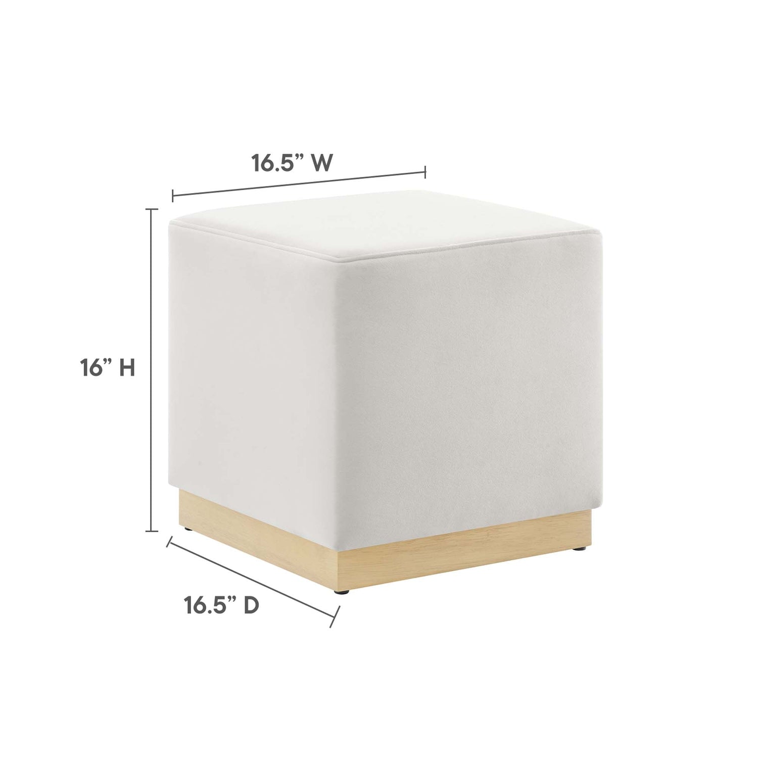 Tilden 17&quot; Square Performance Velvet Upholstered Ottoman by Modway