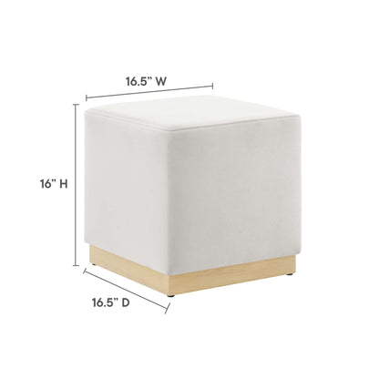 Tilden 17&quot; Square Performance Velvet Upholstered Ottoman by Modway