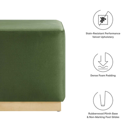 Tilden 17&quot; Square Performance Velvet Upholstered Ottoman by Modway