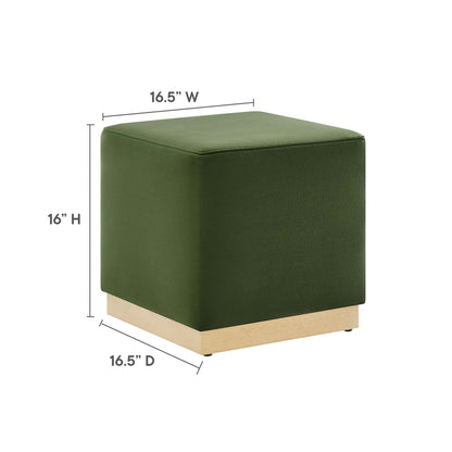 Tilden 17&quot; Square Performance Velvet Upholstered Ottoman by Modway
