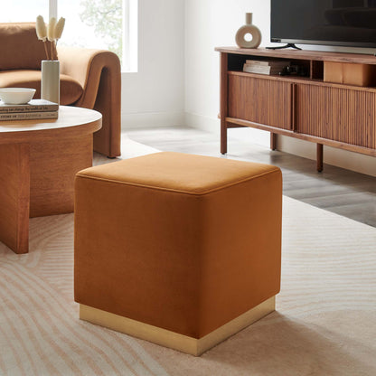 Tilden 17&quot; Square Performance Velvet Upholstered Ottoman by Modway