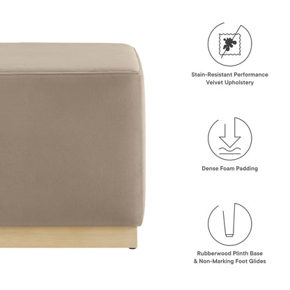 Tilden 17&quot; Square Performance Velvet Upholstered Ottoman by Modway