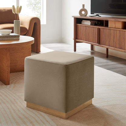 Tilden 17&quot; Square Performance Velvet Upholstered Ottoman by Modway