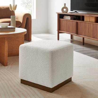 Tilden 17&quot; Square Boucle Upholstered Ottoman by Modway