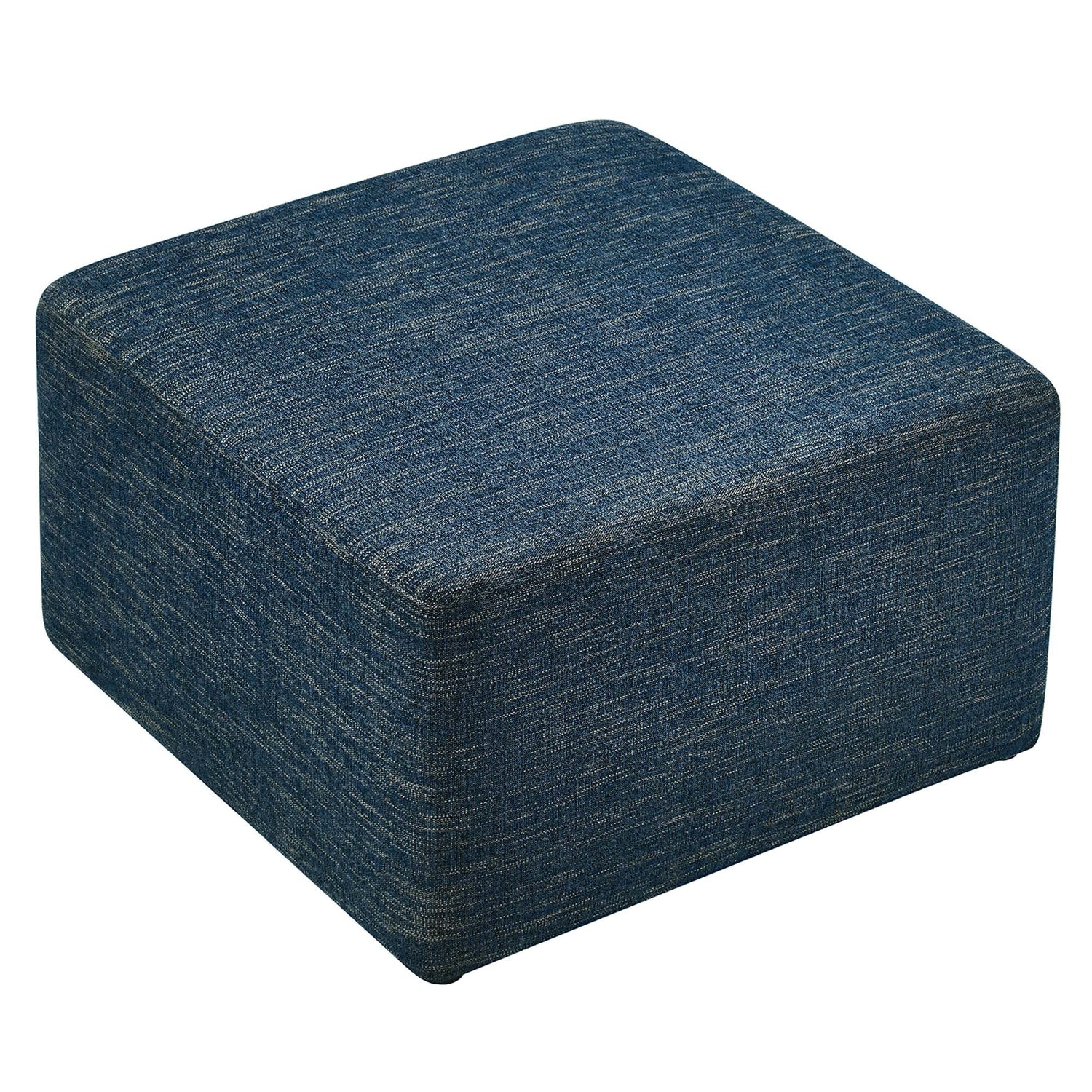 Callum Large 28&quot; Square Woven Heathered Fabric Upholstered Ottoman by Modway
