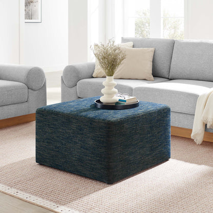 Callum Large 28&quot; Square Woven Heathered Fabric Upholstered Ottoman by Modway