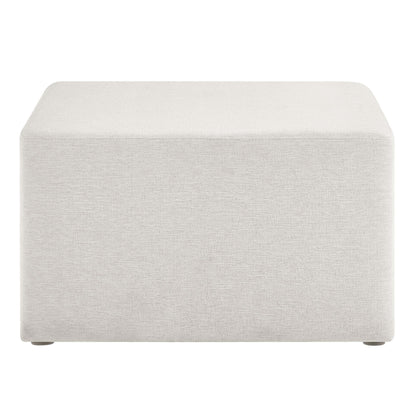 Callum Large 28&quot; Square Woven Heathered Fabric Upholstered Ottoman by Modway