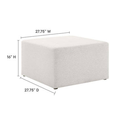 Callum Large 28&quot; Square Woven Heathered Fabric Upholstered Ottoman by Modway