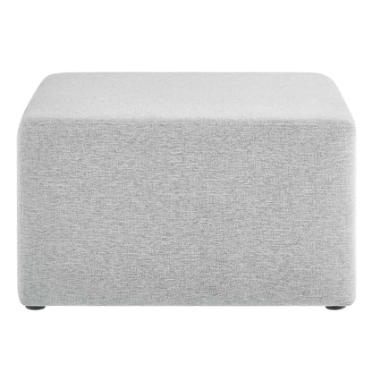 Callum Large 28&quot; Square Woven Heathered Fabric Upholstered Ottoman by Modway