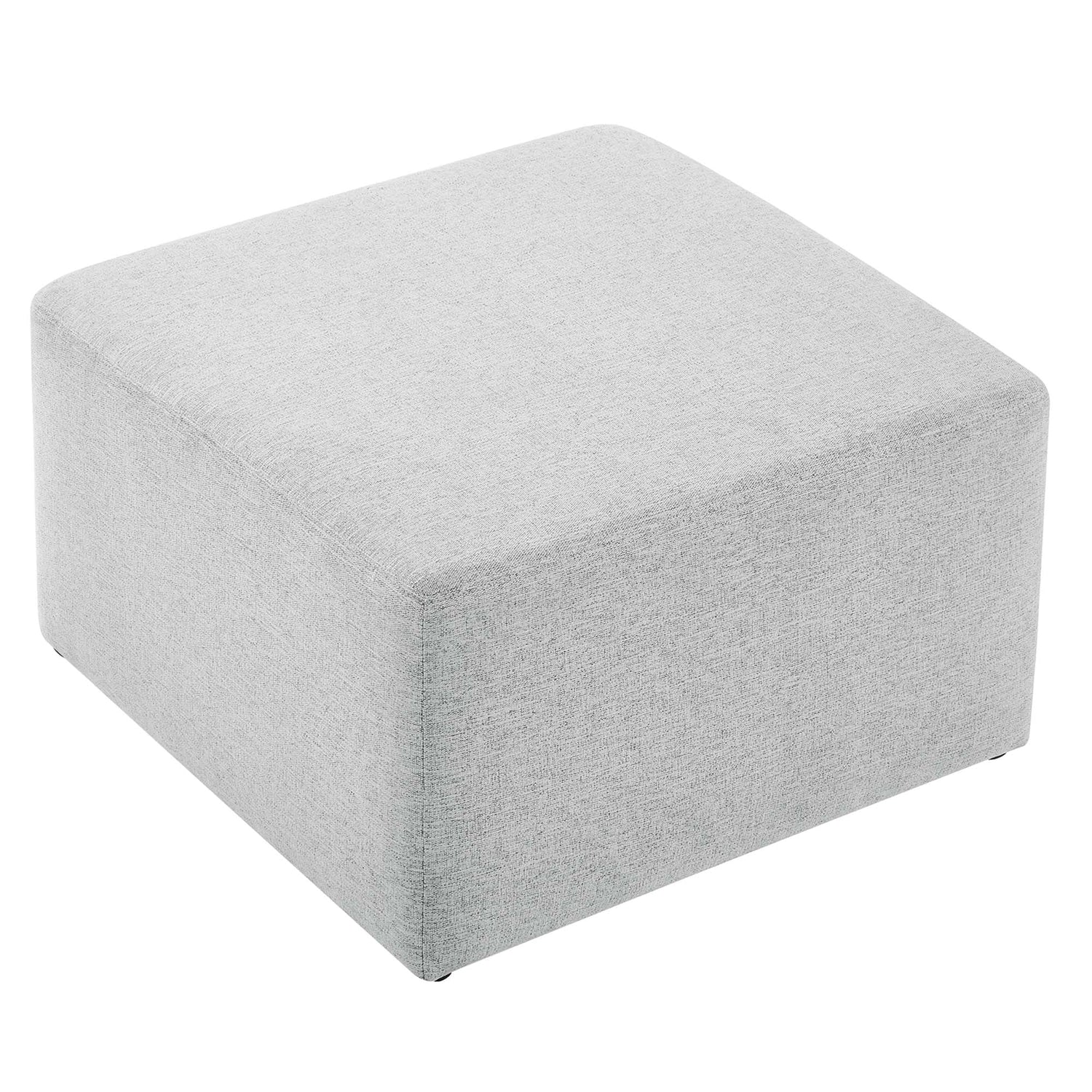 Callum Large 28&quot; Square Woven Heathered Fabric Upholstered Ottoman by Modway