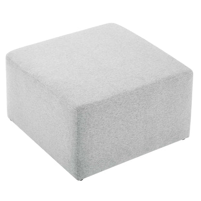Callum Large 28&quot; Square Woven Heathered Fabric Upholstered Ottoman by Modway