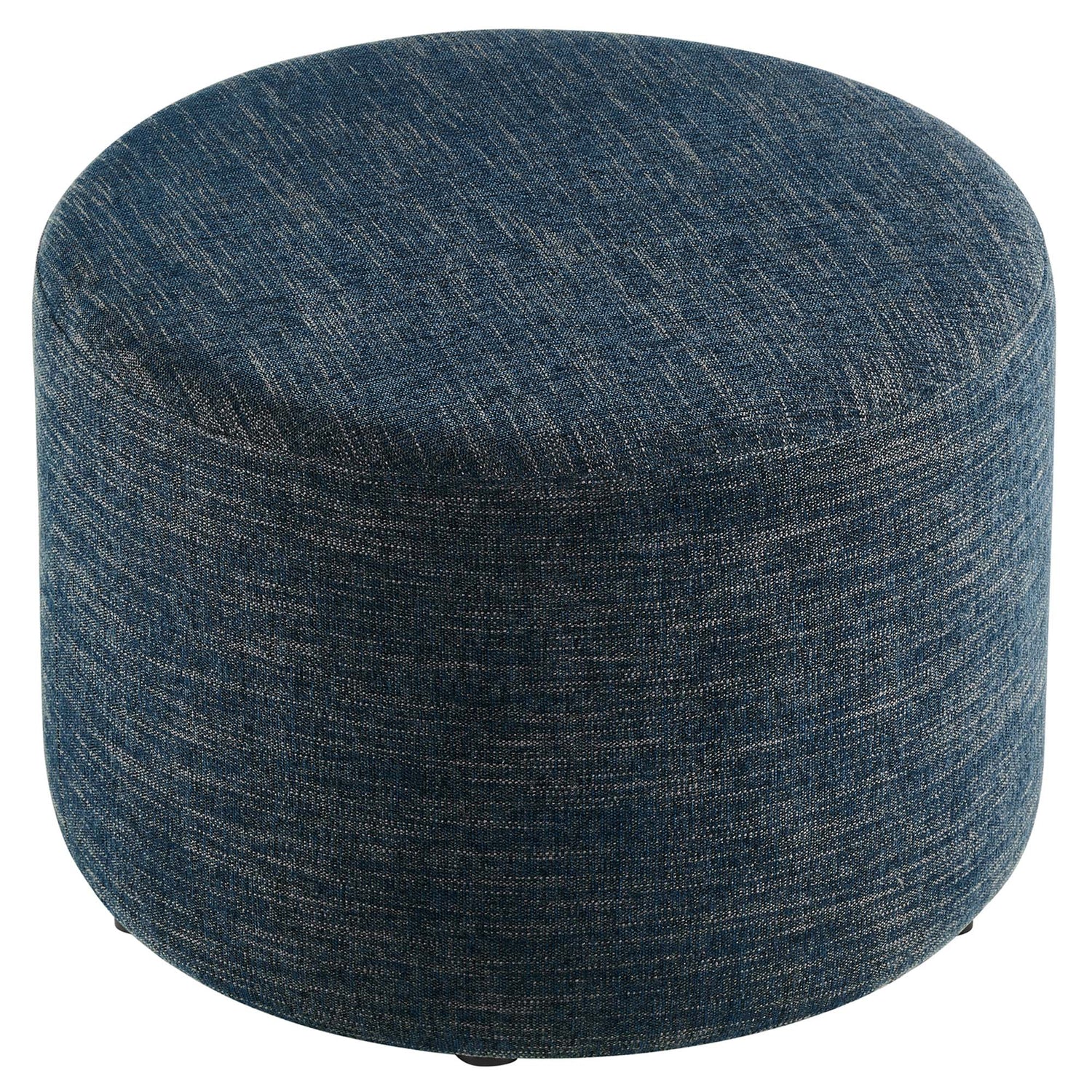 Callum Large 23&quot; Round Woven Heathered Fabric Upholstered Ottoman by Modway