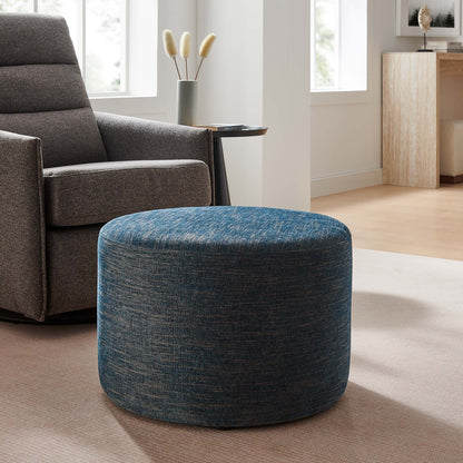 Callum Large 23&quot; Round Woven Heathered Fabric Upholstered Ottoman by Modway