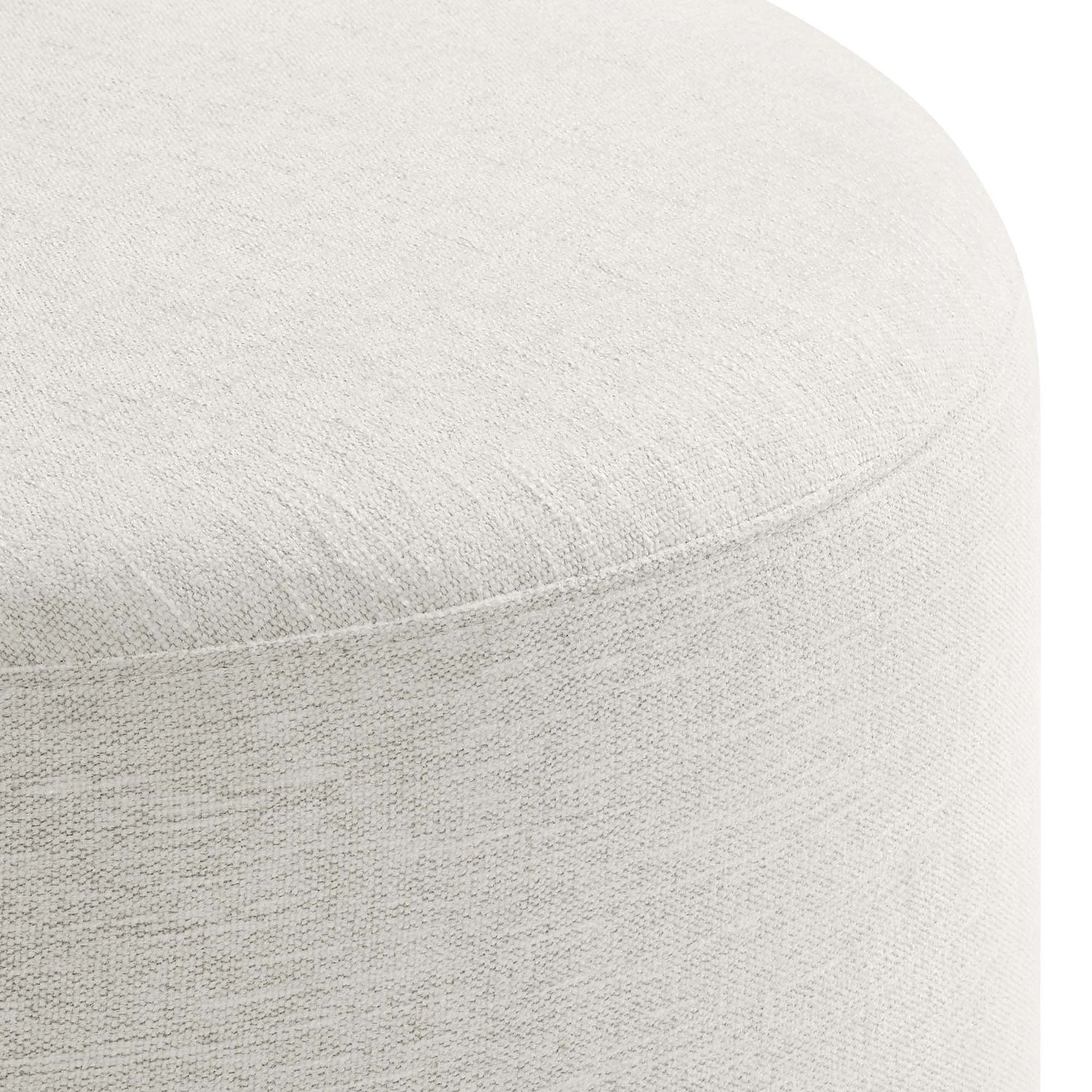 Callum Large 23&quot; Round Woven Heathered Fabric Upholstered Ottoman by Modway