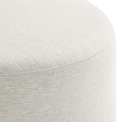 Callum Large 23&quot; Round Woven Heathered Fabric Upholstered Ottoman by Modway