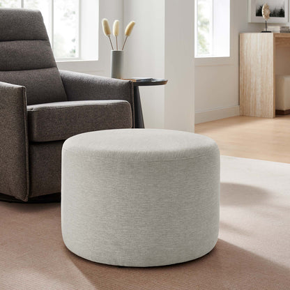 Callum Large 23&quot; Round Woven Heathered Fabric Upholstered Ottoman by Modway