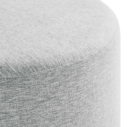 Callum Large 23&quot; Round Woven Heathered Fabric Upholstered Ottoman by Modway