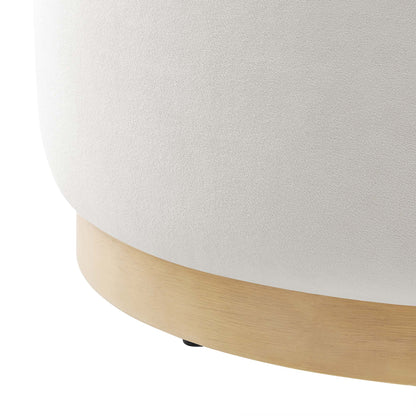 Tilden Large 23&quot; Round Performance Velvet Upholstered Ottoman by Modway