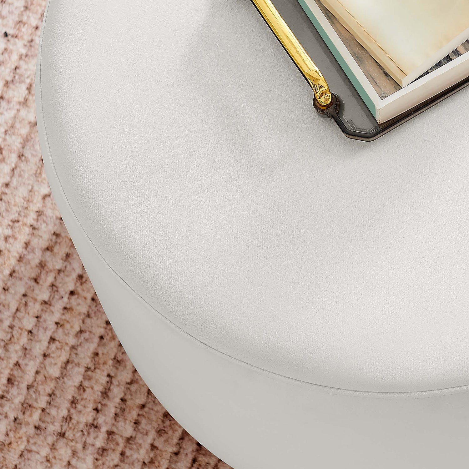 Tilden Large 23&quot; Round Performance Velvet Upholstered Ottoman by Modway