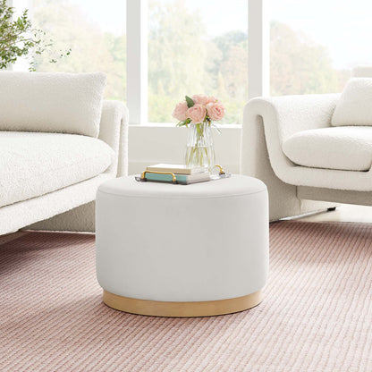 Tilden Large 23&quot; Round Performance Velvet Upholstered Ottoman by Modway