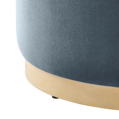 Tilden Large 23&quot; Round Performance Velvet Upholstered Ottoman by Modway