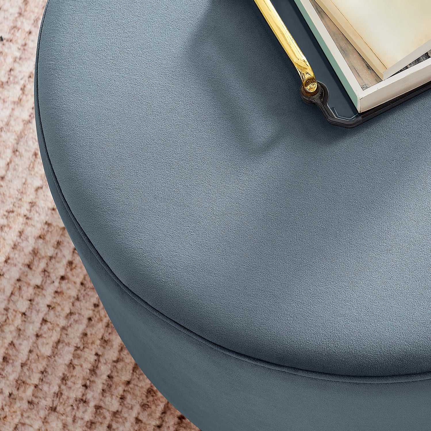 Tilden Large 23&quot; Round Performance Velvet Upholstered Ottoman by Modway