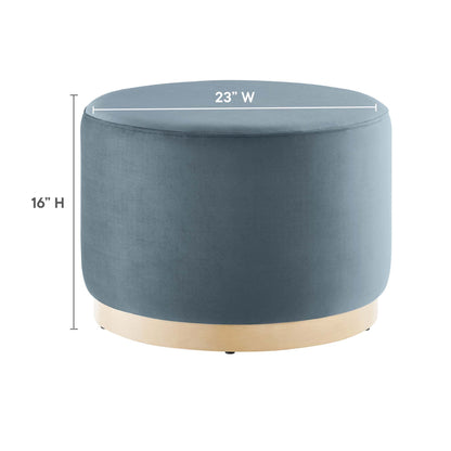 Tilden Large 23&quot; Round Performance Velvet Upholstered Ottoman by Modway