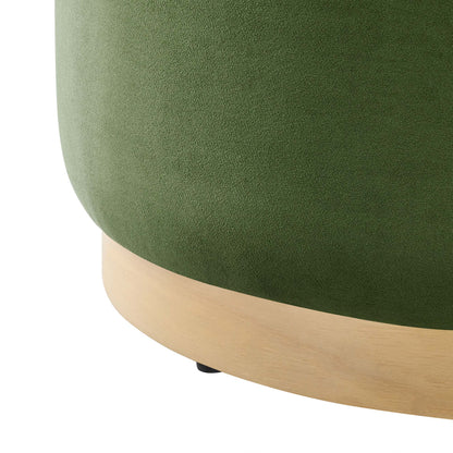 Tilden Large 23&quot; Round Performance Velvet Upholstered Ottoman by Modway