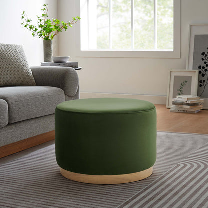 Tilden Large 23&quot; Round Performance Velvet Upholstered Ottoman by Modway