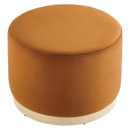 Tilden Large 23&quot; Round Performance Velvet Upholstered Ottoman by Modway