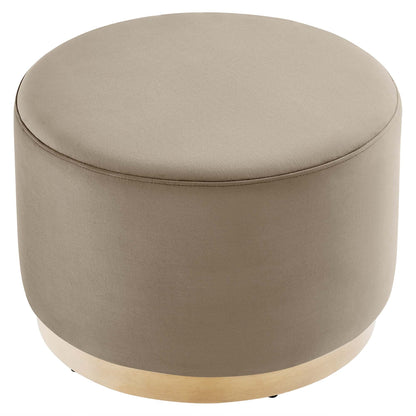 Tilden Large 23&quot; Round Performance Velvet Upholstered Ottoman by Modway