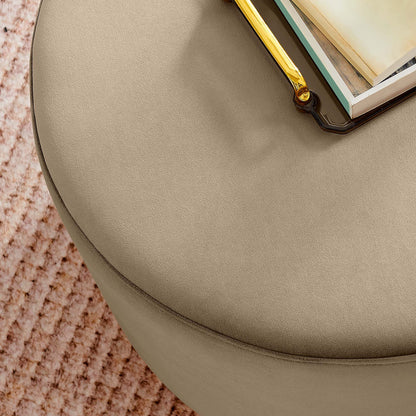 Tilden Large 23&quot; Round Performance Velvet Upholstered Ottoman by Modway
