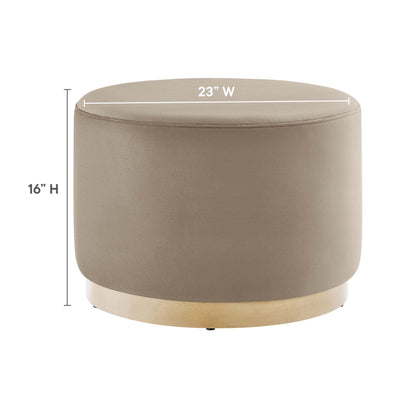 Tilden Large 23&quot; Round Performance Velvet Upholstered Ottoman by Modway