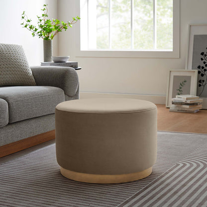 Tilden Large 23&quot; Round Performance Velvet Upholstered Ottoman by Modway