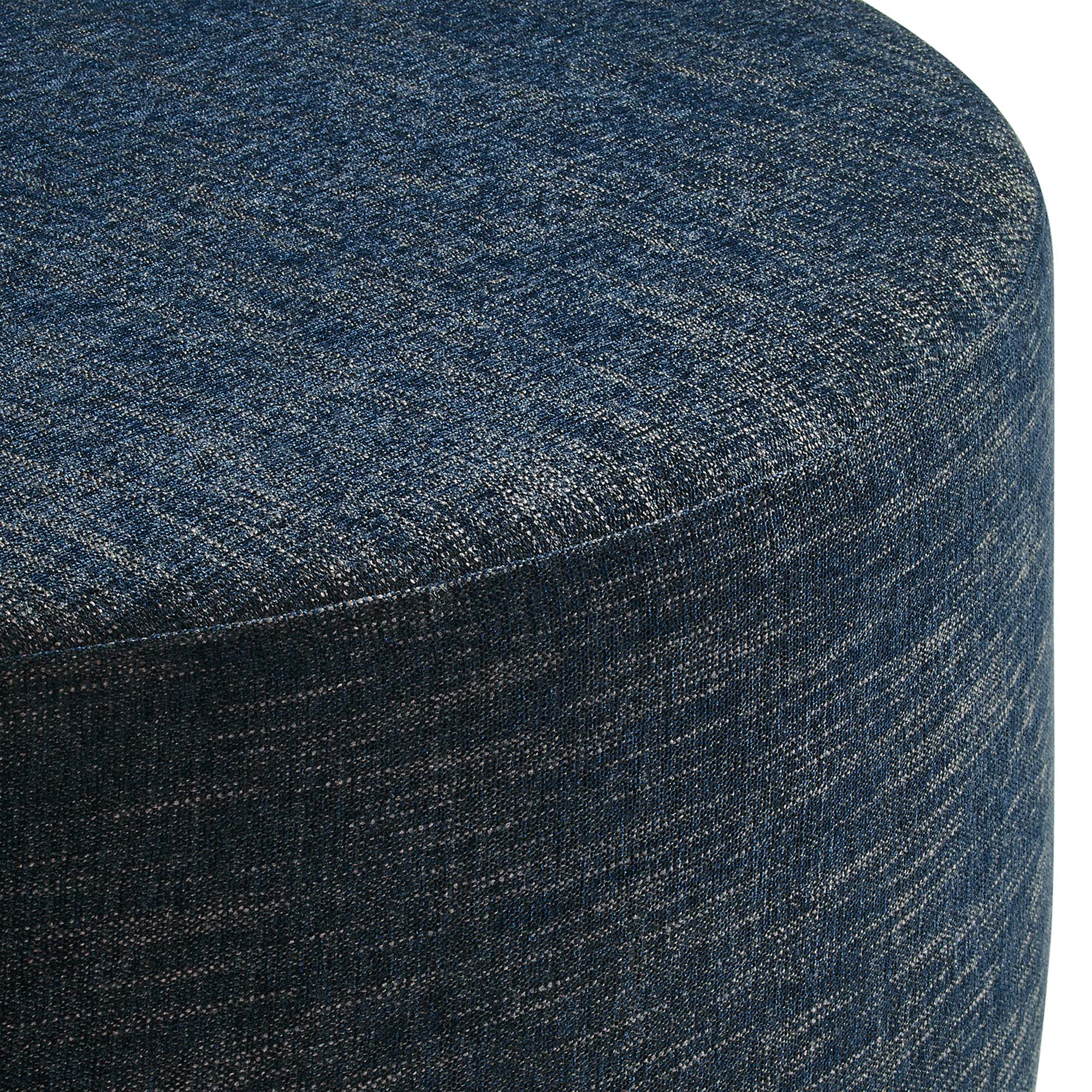 Callum Large 38&quot; Round Woven Heathered Fabric Upholstered Ottoman by Modway